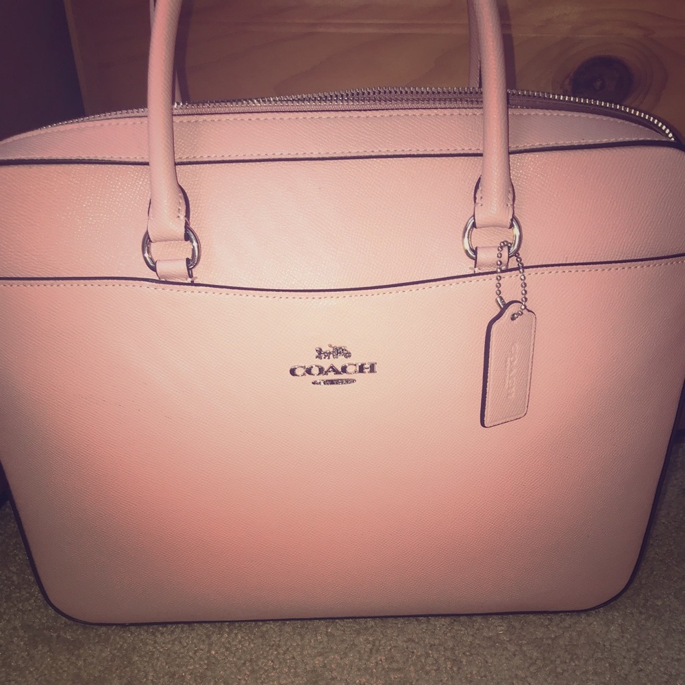 Pink Coach laptop bag